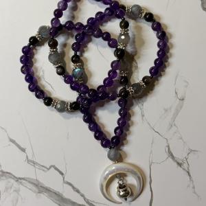 Amethyst and Labradorite Cerridwen Prayer Beads