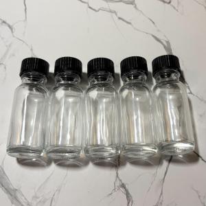CLEARANCE: 15ml Boston Round Clear Bottles 5 Count