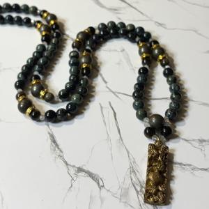 Kambaba Jasper and Pyrite Hades Prayer Beads