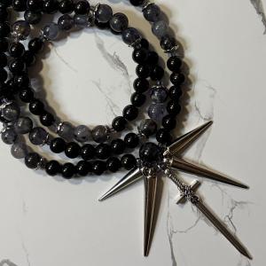 Hematite and Iolite Nemesis Prayer Beads