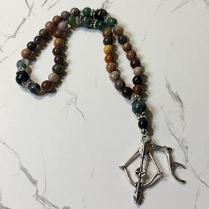Wood Jasper and Kambaba Jasper Cernunnos Pocket Prayer Beads