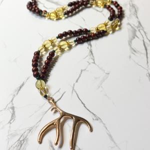 Sandalwood and Citrine Freyr Prayer Beads