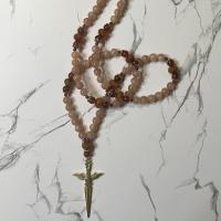 Sunstone and Hessonite Freyja Prayer Beads
