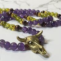 Amethyst and Peridot Dionysus Prayer Beads