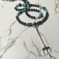 Iolite and Apatite Poseidon Prayer Beads