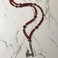 Carnelian and Tiger Eye Tyr Prayer Beads