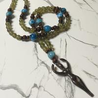 Peridot and Apatite Gaia Prayer Beads