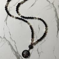 Jet and Garnet Hel Prayer Beads