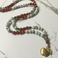 Tree Agate and Carnelian Idunn Prayer Beads