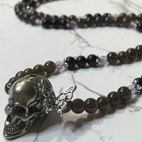 Smokey Quartz and Obsidian Thanatos Prayer Beads