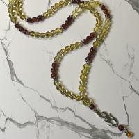 Citrine and Hessonite Hestia Prayer Beads