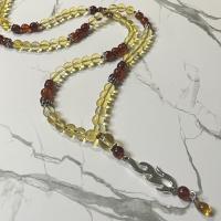 Citrine and Hessonite Hestia Prayer Beads