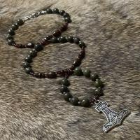 Dragons Blood & Garnet Mjolnir Necklace