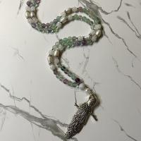 Fluorite and Pearl Hera Prayer Beads
