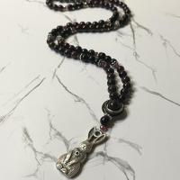 Garnet and Obsidian Andraste Prayer Beads