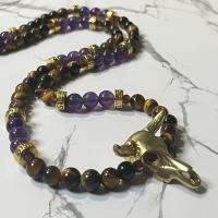 Tiger Eye and Amethyst Dionysus Prayer Beads