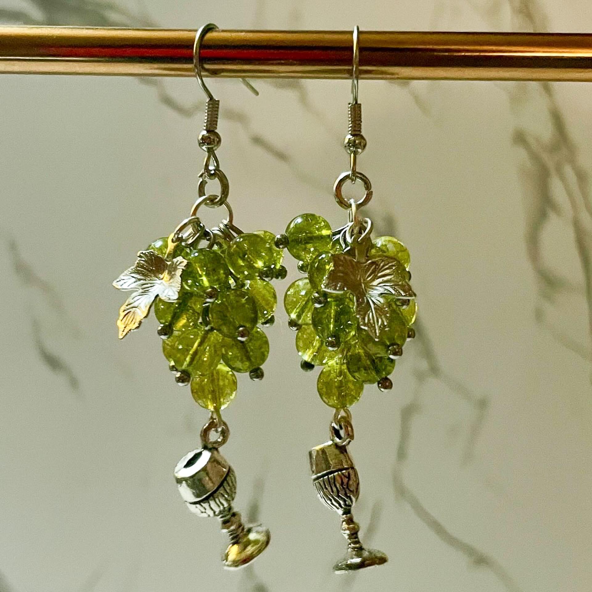 Dionysus Grape and Chalice Earrings 