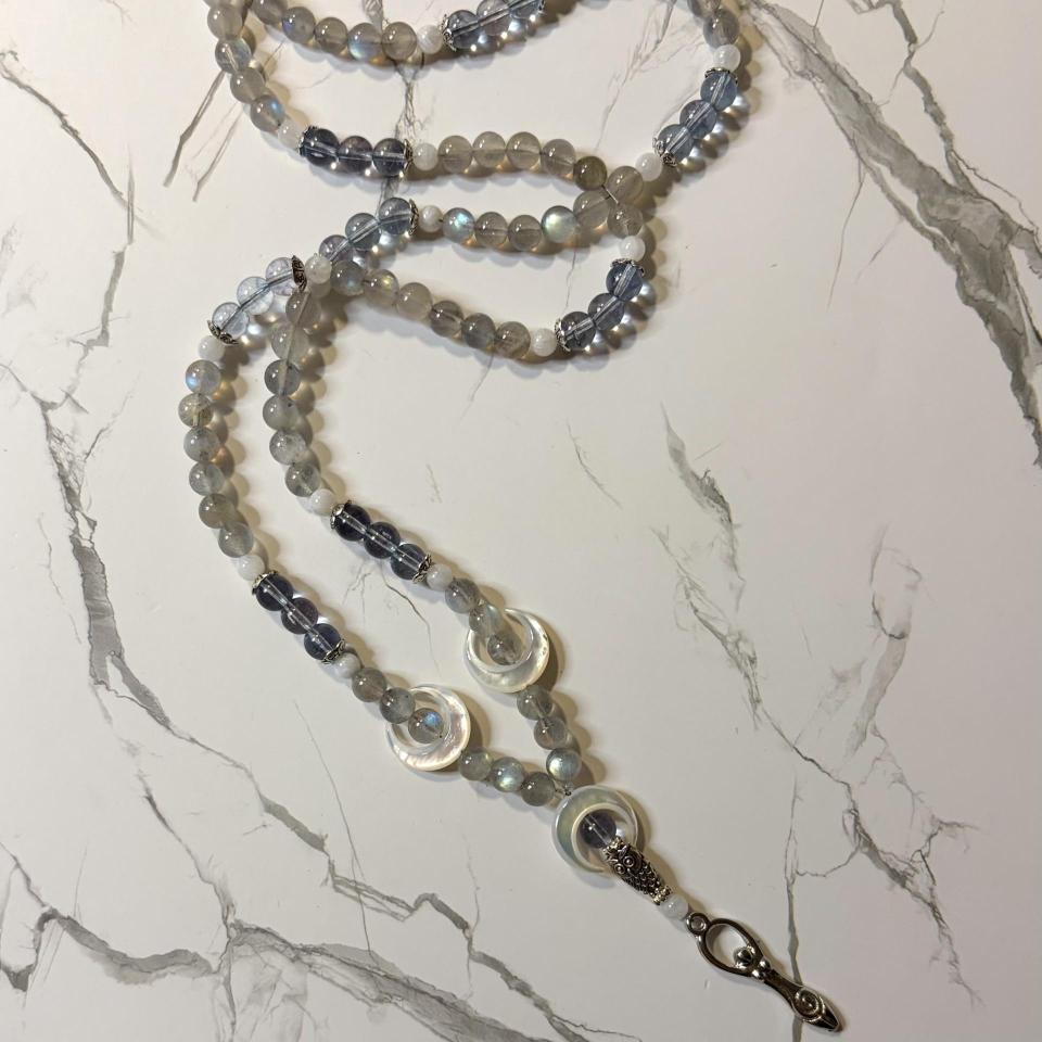 Labradorite and Blue Topaz Arianrhod Prayer Beads