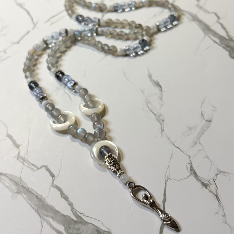 Labradorite and Blue Topaz Arianrhod Prayer Beads