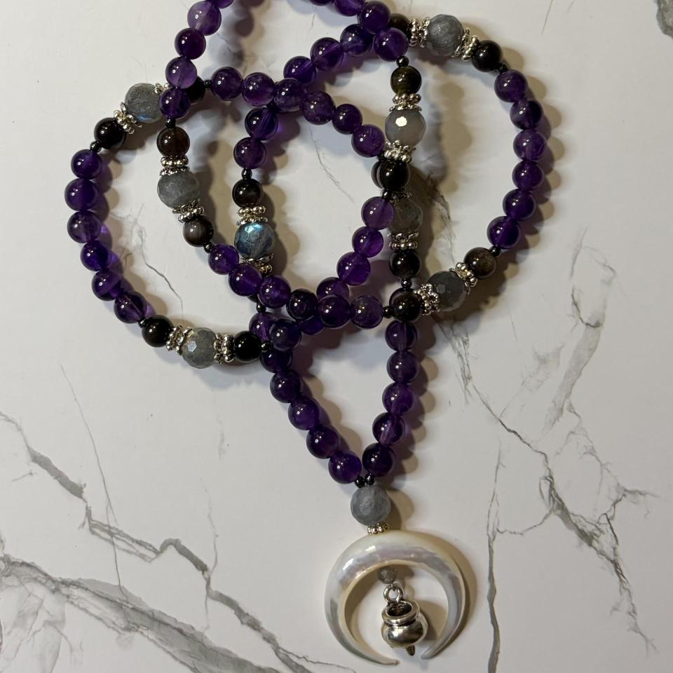 Amethyst and Labradorite Cerridwen Prayer Beads