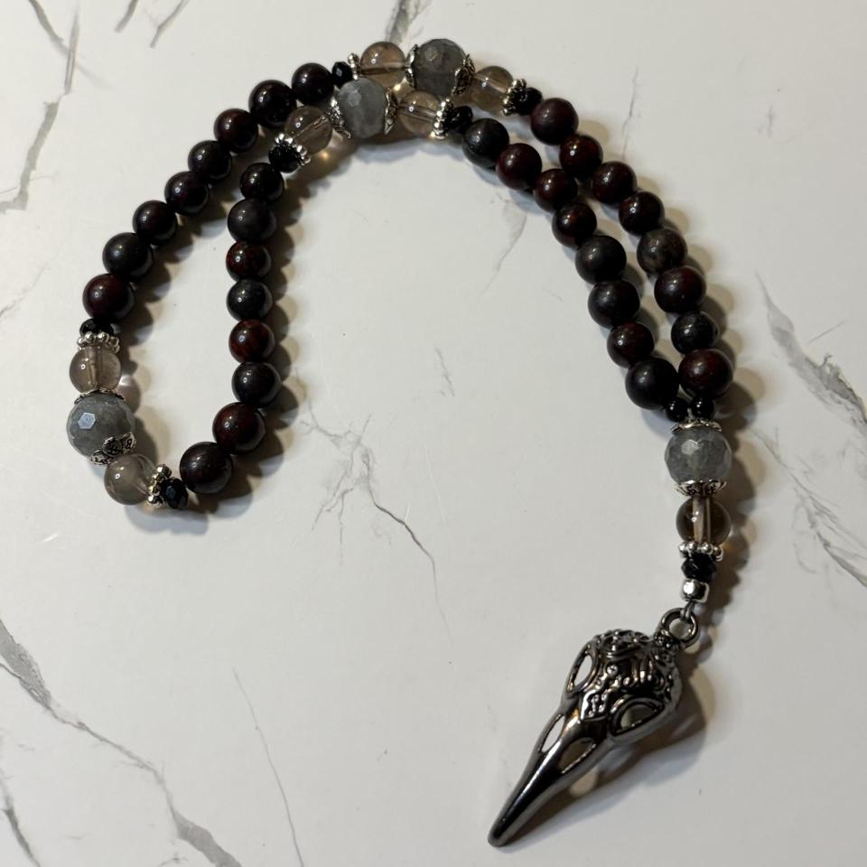 Red Jasper and Labradorite The Morrigan Pocket Prayer Beads