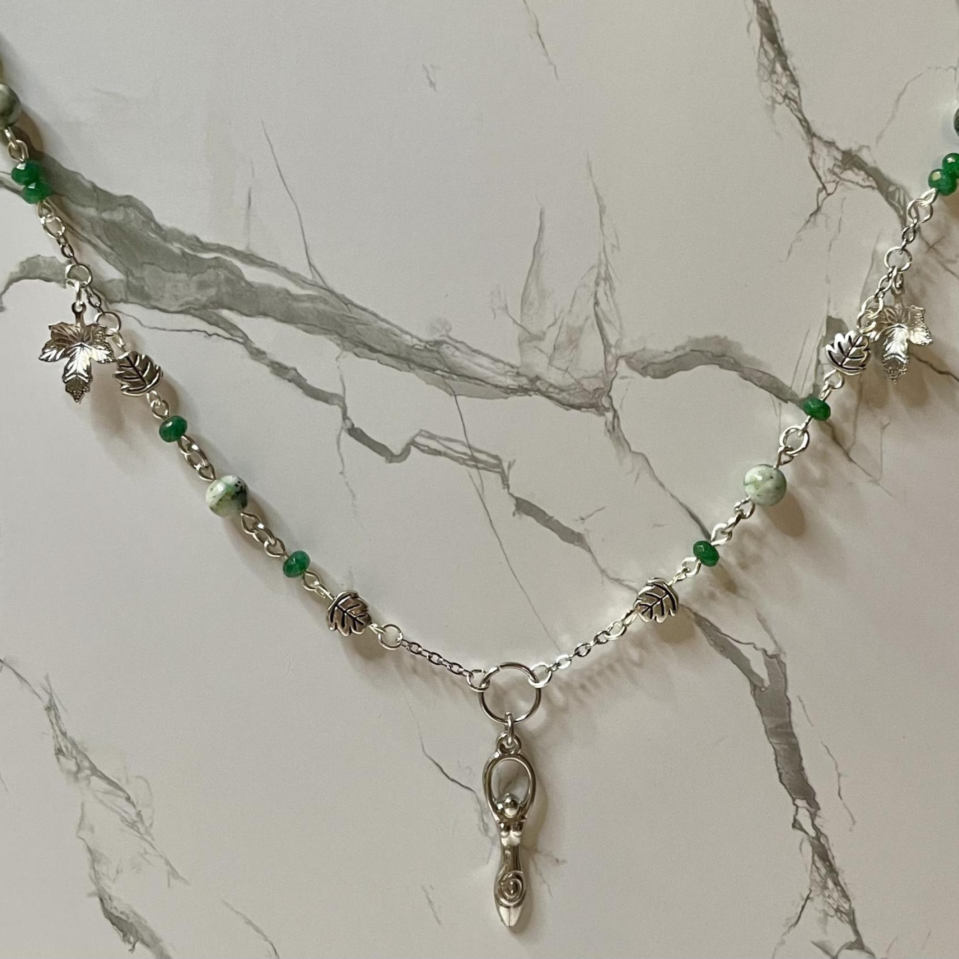 Goddess of The Wilds Beaded Necklace 