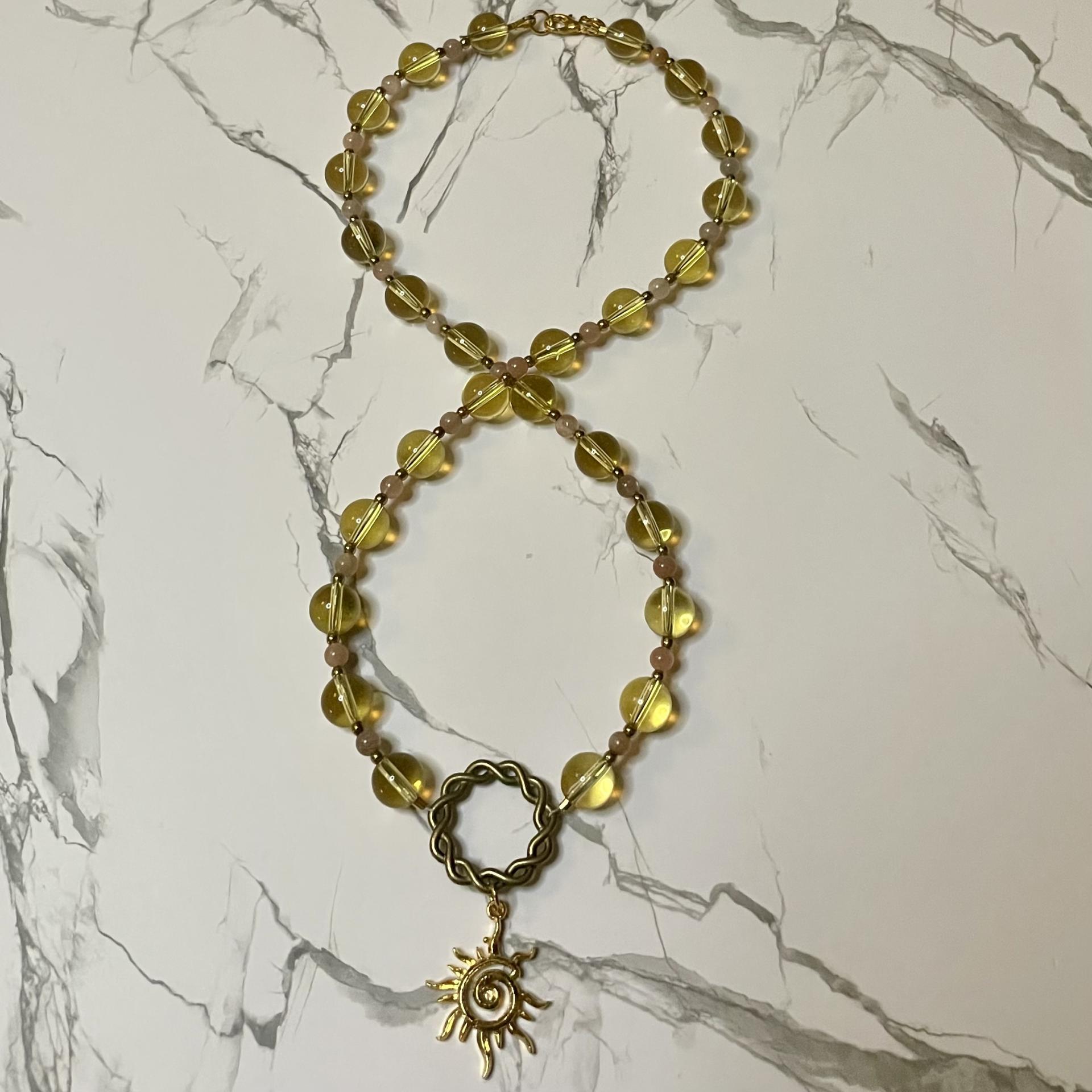 Apollo Citrine and Sunstone Necklace