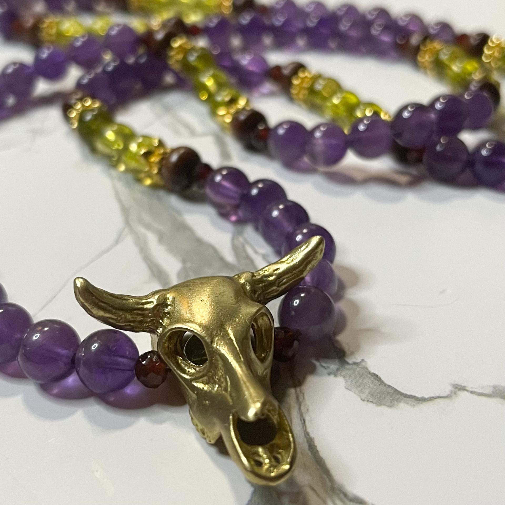 Amethyst and Peridot Dionysus Prayer Beads