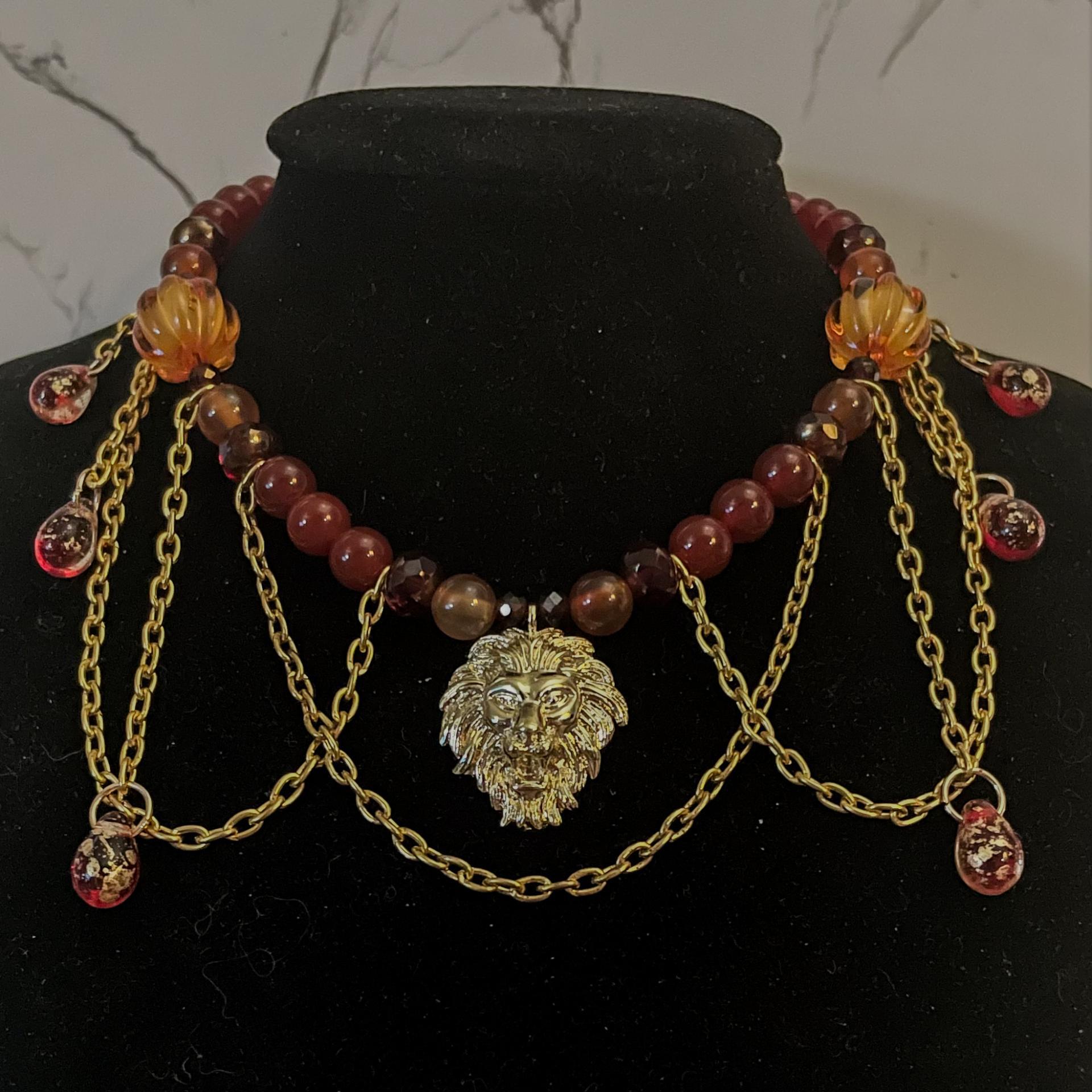 Red Lady: Sekhmet Necklace