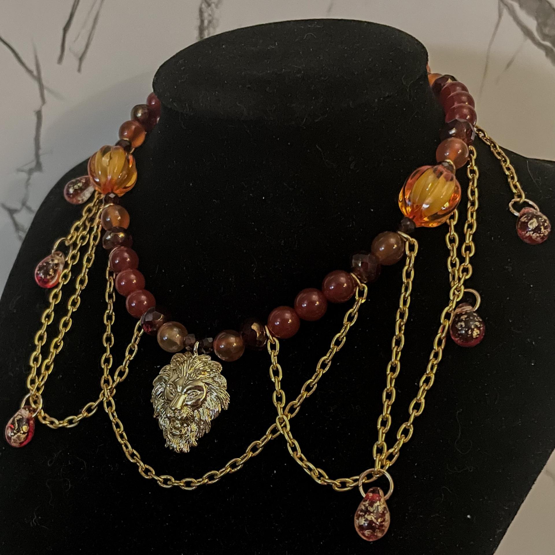 Red Lady: Sekhmet Necklace