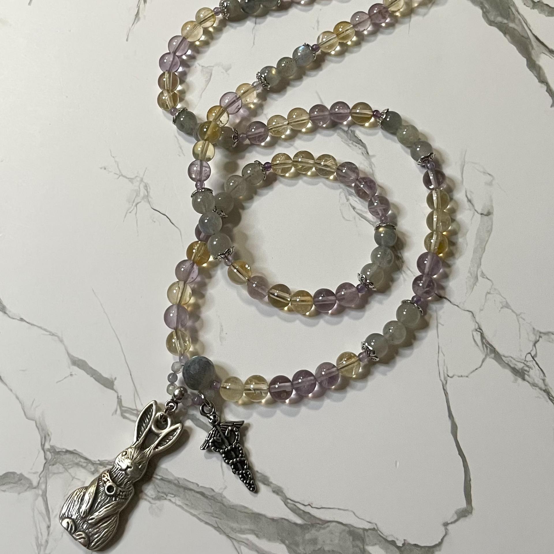 Ametrine and Labradorite Hermes Prayer Beads