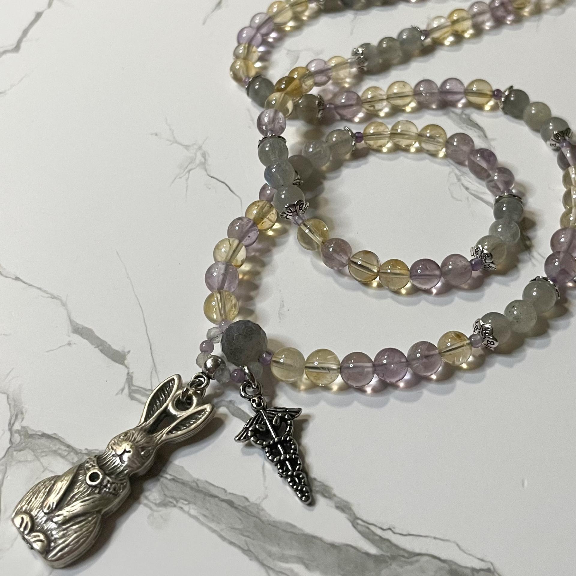 Ametrine and Labradorite Hermes Prayer Beads