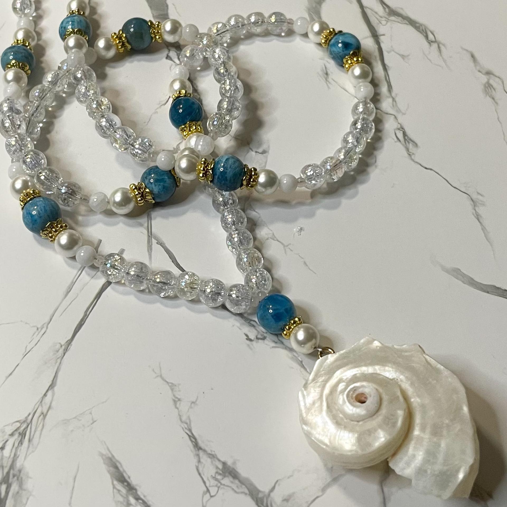 Angel Aura and Apatite Aphrodite Prayer Beads
