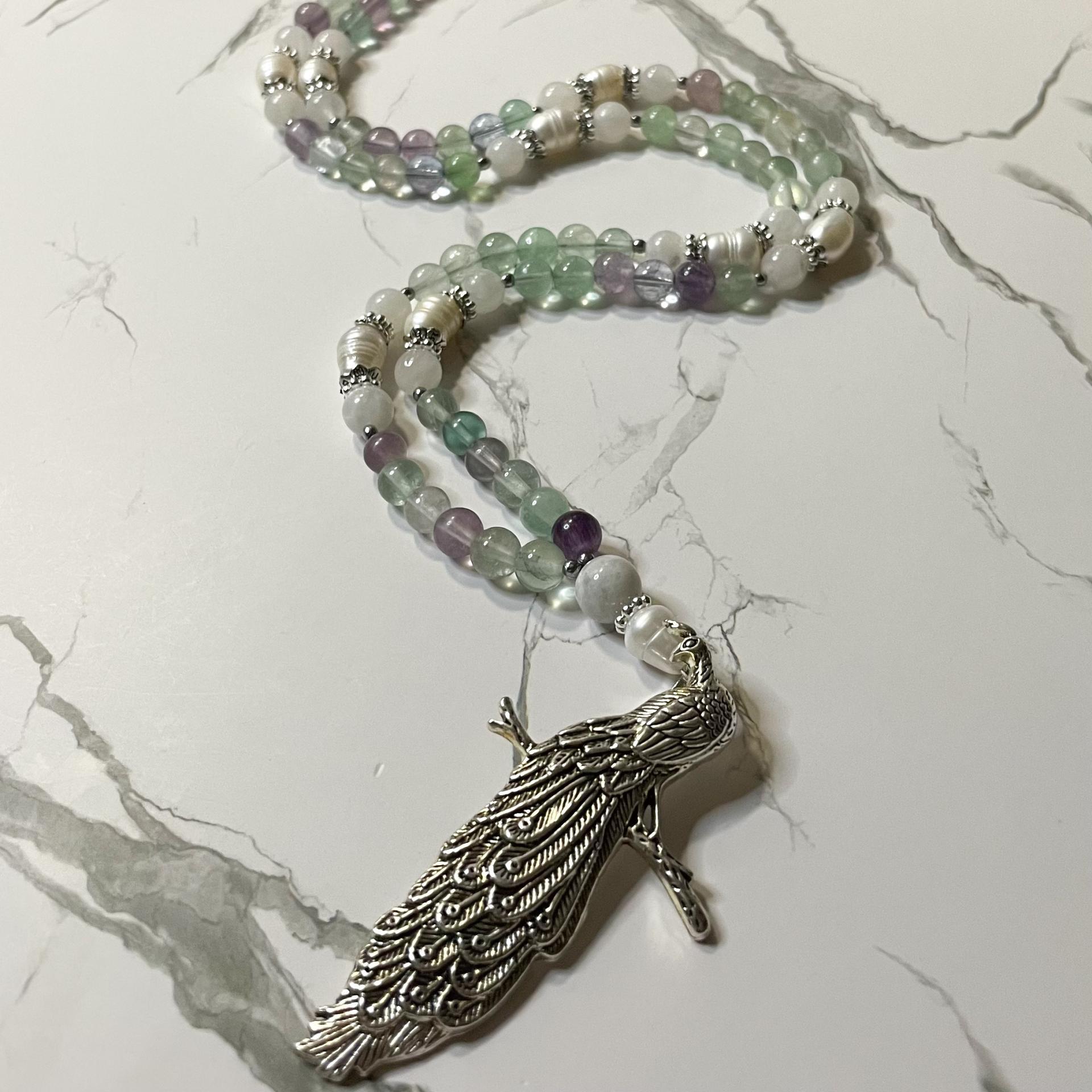 Fluorite and Pearl Hera Prayer Beads