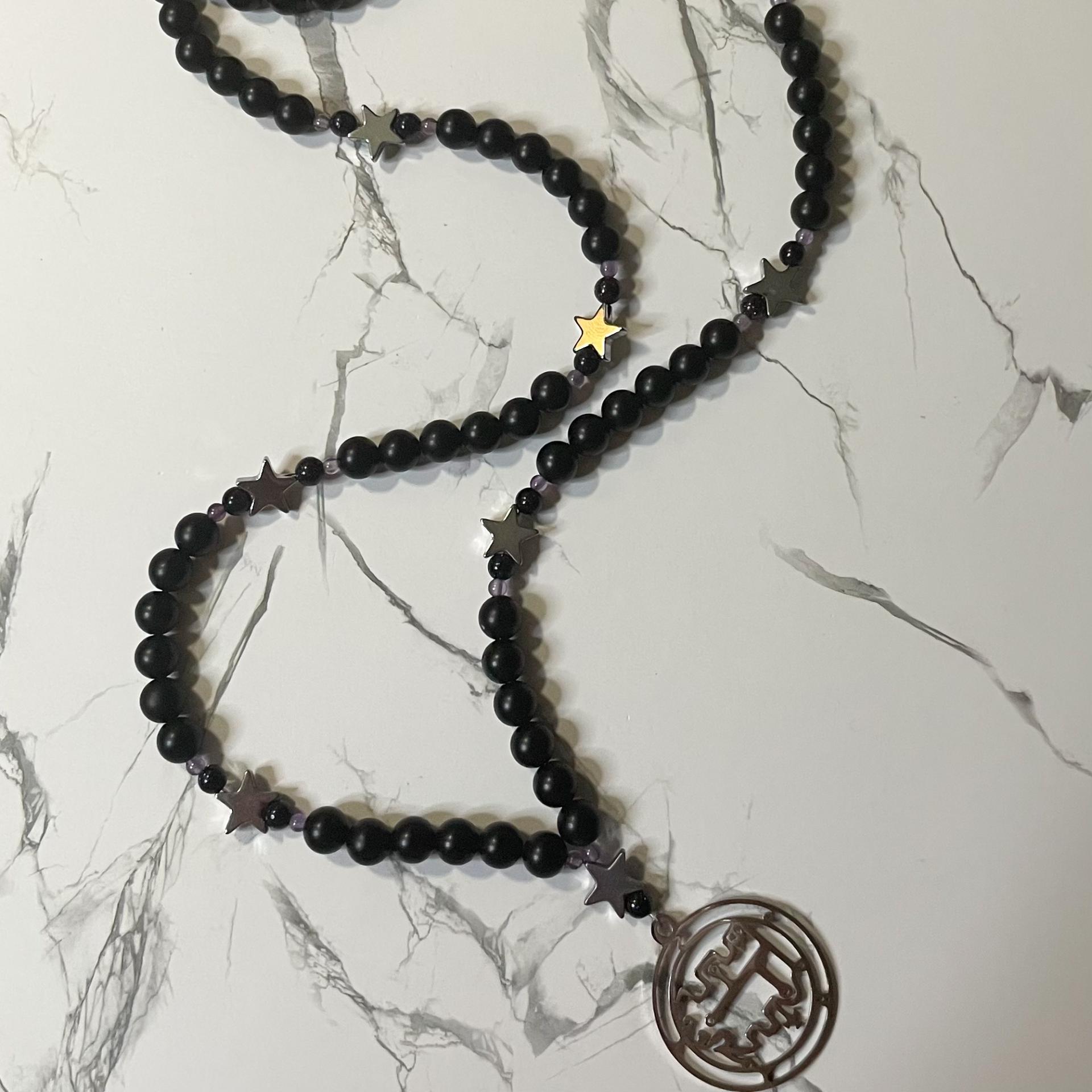 Obsidian and Hematite Stolas Prayer Beads