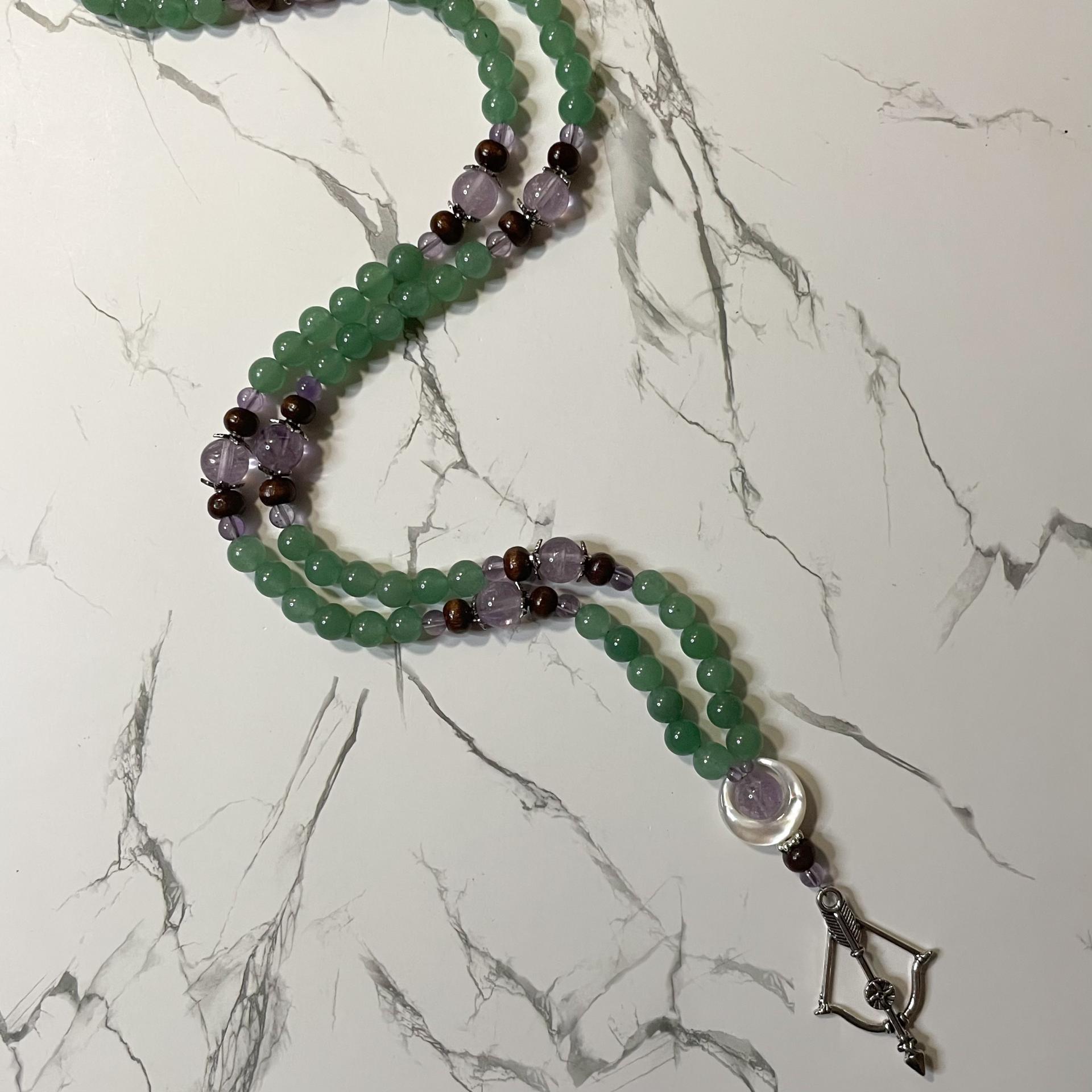 Aventurine and Amethyst Artemis Prayer Beads