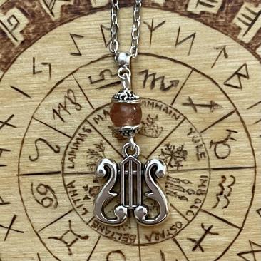 Simple Devotional Necklace for Apollo (with Lyre Charm)