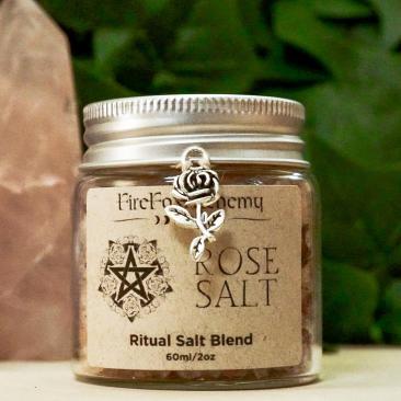 Rose Salt, Love Spells, Goddess Work, Ritual Cleansing