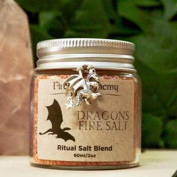 DRAGON&#39;S FIRE:Fire Salt for Protection, Banishing, Purification, Repel Negativity. Ritual Salt