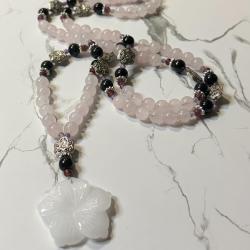 Rose Quartz and Garnet Aphrodite Prayer Beads