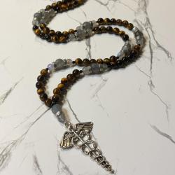 Tiger Eye and Labradorite Hermes Chthonios Prayer Beads