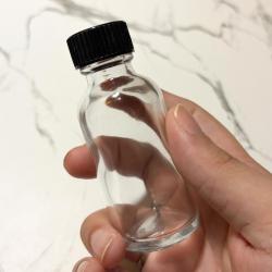 CLEARANCE: 1oz Boston Round Clear Bottle 1 Count