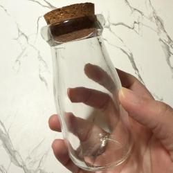 CLEARANCE: 3.8oz Mini Milk Bottle with Cork 1 Count