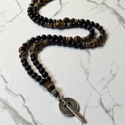 Bloodstone and Tiger Eye Tyr Prayer Beads