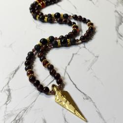 Tiger Eye and Obsidian Gullveig Prayer Beads