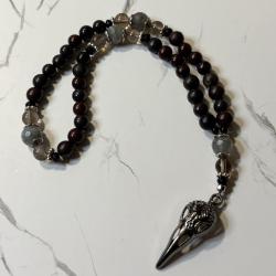 Red Jasper and Labradorite The Morrigan Pocket Prayer Beads