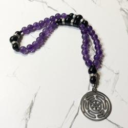 Amethyst and Obsidian Hecate Pocket Prayer Beads