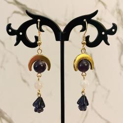 Moon Flower Goddess Earrings