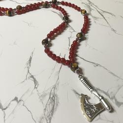 Carnelian and Tiger Eye Tyr Prayer Beads