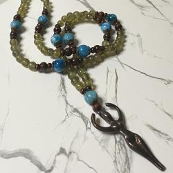 Peridot and Apatite Gaia Prayer Beads